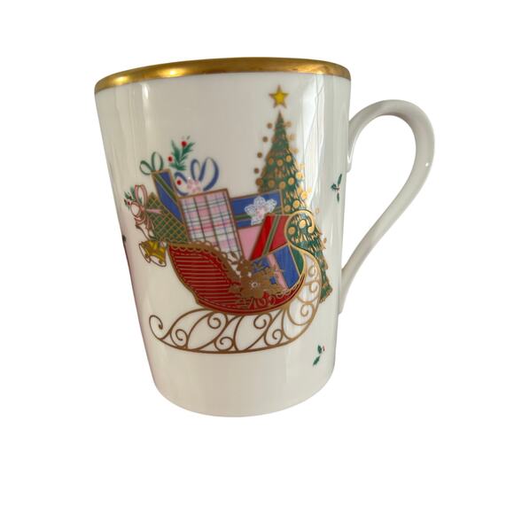 Mikasa Christmas Cheer Bone China Tea Cup Discontinued - set of two! - Picture 2 of 6